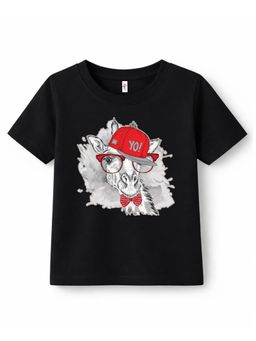 KAVEE - Unisex Black Cotton T-Shirt