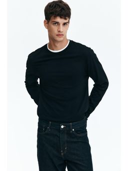 H&M - Men Black Regular Fit Jersey Top