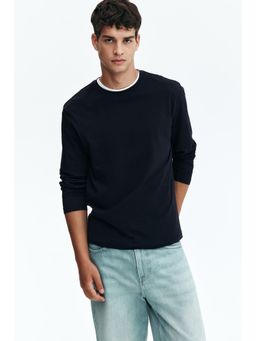 H&M - Men Blue Regular Fit Jersey Top