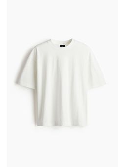 H&M - Men White Oversized Fit Cotton T-Shirt