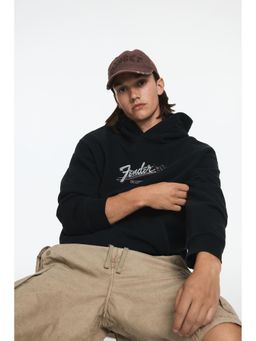 H&M - Men Black Loose Fit Hoodie
