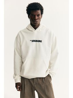 H&M - Men White Loose Fit Hoodie