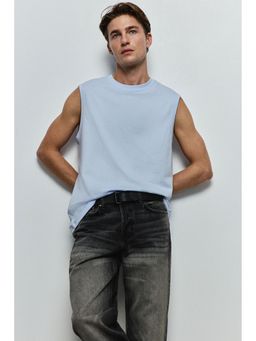 H&M - Men Blue Coolmax Regular Fit Vest Top