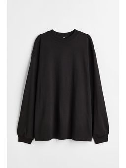 H&M - Women Black Long-Sleeved Jersey Top