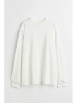 H&M - Women White Long-Sleeved Jersey Top