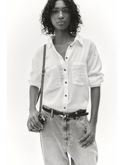 H&M - Women White Cotton Shirt
