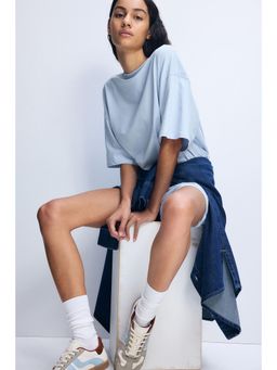 H&M - Women Blue Oversized T-Shirt Dress