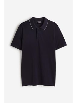 H&M - Men Blue Slim Fit Cotton Polo Shirt