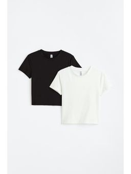 H&M - Women 2-Pack Cropped T-Shirts