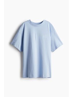H&M - Women Blue Oversized Printed T-Shirt