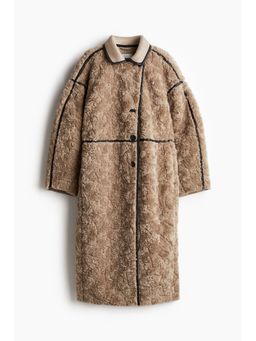 H&M - Women Beige Teddy Coat