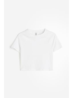 H&M - Women White Cropped T-Shirt