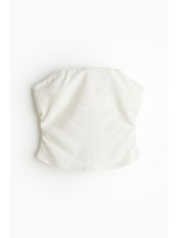H&M - Women White Gathe Cor Top