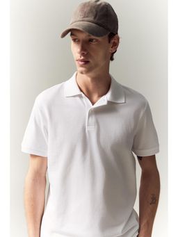 H&M - Men White Regular Fit Piqua Polo Shirt
