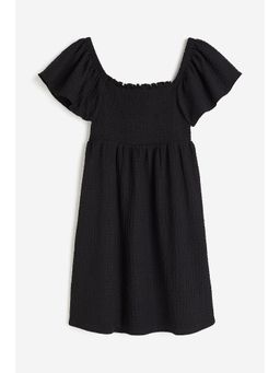 H&M - Women Black Smocked-Bodice Dress