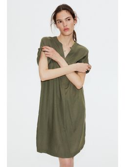 H&M - Women Green Viscose Tunic Dress