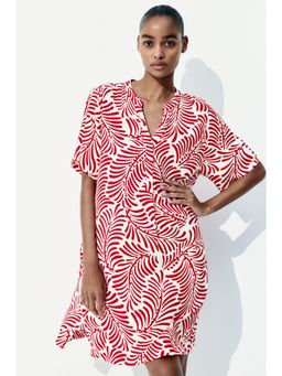 H&M - Women Red Viscose Tunic Dress