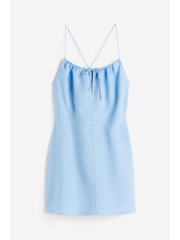 H&M - Women Blue Linen-Blend Dress