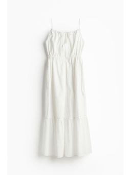 H&M - Women White Drawstring-Detail Dress