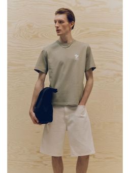 H&M - Men Green Coolmax Regular Fit T-Shirt