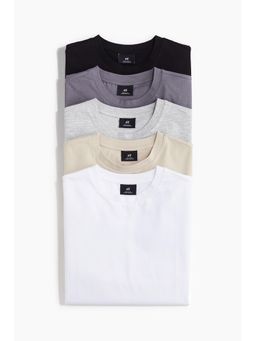 H&M - Men 5-Pack Regular Fit T-Shirts