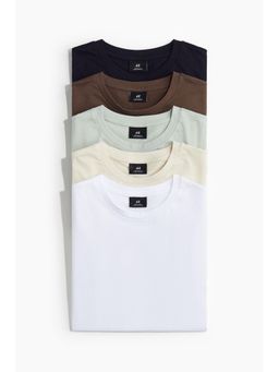 H&M - Men 5-Pack Regular Fit T-Shirts