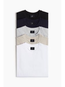 H&M - Men 5-Pack Regular Fit T-Shirts