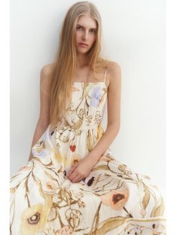 H&M - Women Cream Strappy Midi Dress