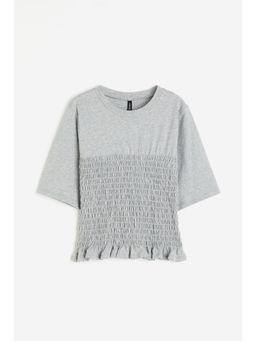 H&M - Women Grey Smocked Top