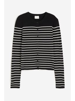H&M - Women Black Fine-Knit Cardigan