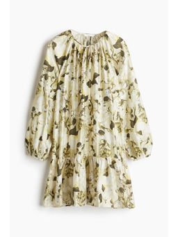 H&M - Women Beige Tie-Detail Dress