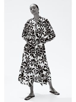 H&M - Women White Oversized Crinkled Dress