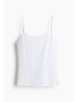 H&M - Women White Microfibre Strappy Top