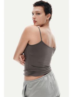 H&M - Women Beige Microfibre Strappy Top