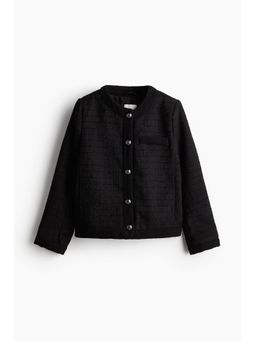 H&M - Women Black Textu-Weave Jacket