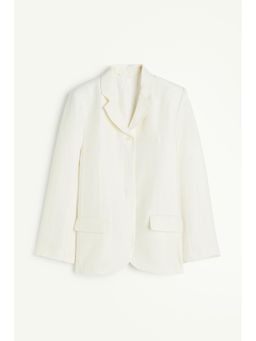 H&M - Women White Linen-Blend Blazer