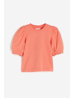 H&M - Women Orange Puff-Sleeved Top