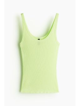 H&M - Women Green Ribbed Vest Top