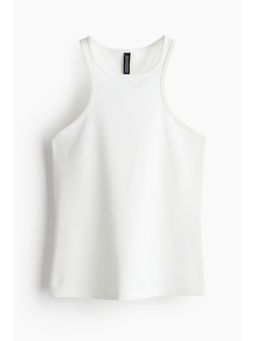 H&M - Women White Ribbed Vest Top