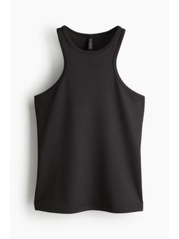 H&M - Women Black Ribbed Vest Top