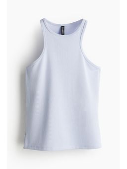 H&M - Women Blue Ribbed Vest Top
