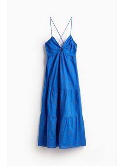 H&M - Women Blue Broderie Anglaise Dress