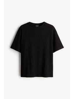 H&M - Men Black Loose Fit T-Shirt