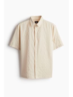 H&M - Men White Regular Fit Textu Shirt