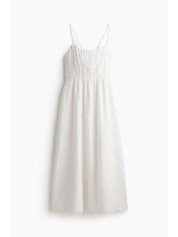 H&M - Women White Smock-Topped Strappy Dress