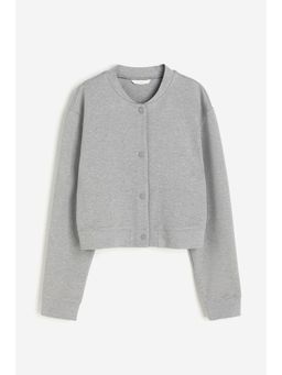 H&M - Women Grey Bomber-Style Jersey Cardigan