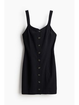 H&M - Women Black Button-Front Cotton Dress