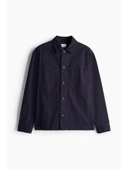 H&M - Men Blue Regular Fit Twill Overshirt