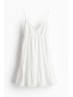 H&M - Women White Open-Back Crape Dress
