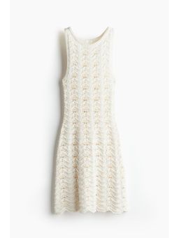 H&M - Women White Pointelle-Knit Dress